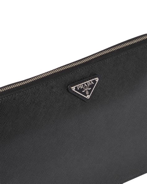 prada saffiano leather clutch